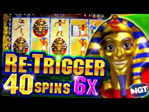 40 Free Spins on Pharaoh’s Fortune + Retrigger  BIG WIN – 5c Video Slots