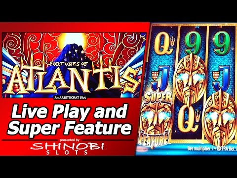 Fortunes of Atlantis Slot – Live Play and Free Spins Big Win in Super Feature Bonus