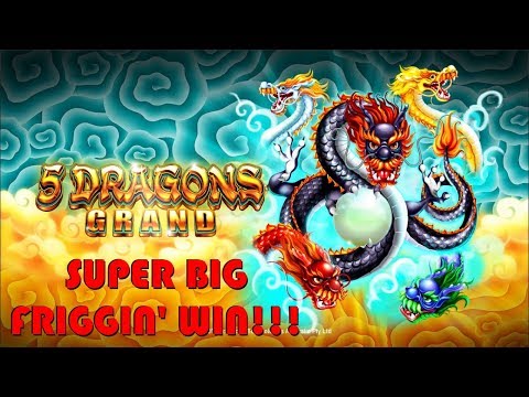 HUGE FRIGGIN WIN!😍 SUPER DUPER CRAZY WINNING on 5 DRAGONS GRAND SLOT POKIE – PECHANGA CASINO