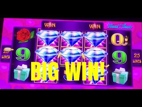 BIG WIN! LIGHTNING LINK HEART THROB SLOT MACHINE