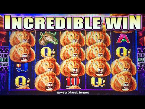 MEGA BIG WIN LINE HIT: MAX BET SUNSET KING SLOT MACHINE by Aristocrat Slots