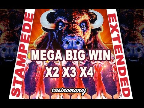 **STAMPEDE EXTENDED!” – MEGA BIG WIN! – (Casinomannj) – Slot Machine Bonus