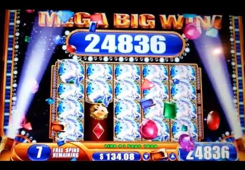 MEGA BIG WIN! Mystical Unicorn Bonus + Progressive WMS Slot Machine