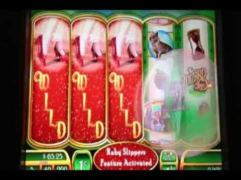 JACKPOT Huge Win Wizard of Oz Slot Machine Glinda Bonus Spin