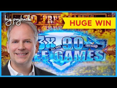 90 GAMES AT 3X!! Buffalo Diamond Slot – HUGE RETRIGGER WIN!