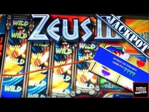 LIVE PLAY on Zeus III Slot Machine with HUGE WIN!!! Hand Pay!!! Jackpot!!!