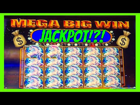 FULL SCREEN!!! HUGE *MAX BET* BONUS WIN! Mystical Unicorn Slot Machine!