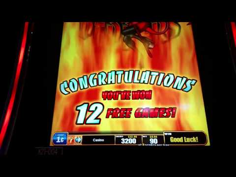 Big Win! Blazing Peppers slot machine bonus round at Empire City casino