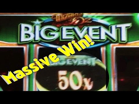 **HUGE WIN 50X BIG EVENT!!!** Wizard of Oz Slot Machines!