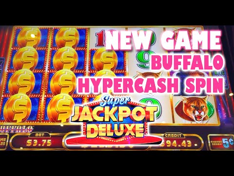 🔥 NEW SLOT GAME 🔥 SUPER JACKPOT DELUXE BUFFALO Bonus Hypercash $3.75 Bet Big Wins