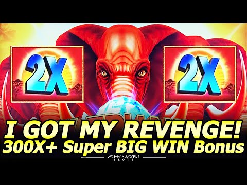 I Got My REVENGE! 300x+ BIG WIN Bonus in Konami’s Elephant Break Slot, a Buffalo Gold clone