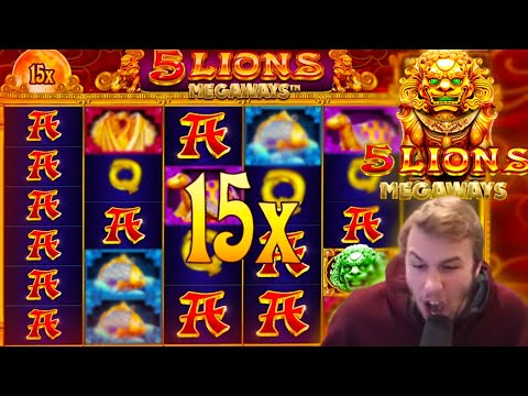 MY LARGEST 5 LIONS SLOT BONUS WIN EVER!