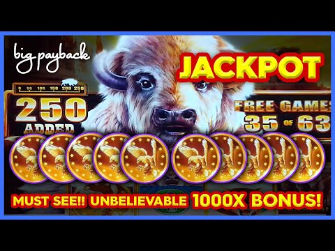 OVER 1000X JACKPOT!! Buffalo Chief Slot – ULTRA RARE 250 BUFFALO ADDED!!