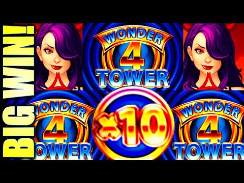 X10 WICKED WINNINGS RAVEN HIT! BIG WIN! WONDER 4 TOWER Slot Machine (Aristocrat Gaming)