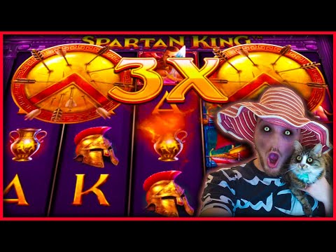 (INSANE) RECORD SPARTAN KING SLOT BONUS WIN!