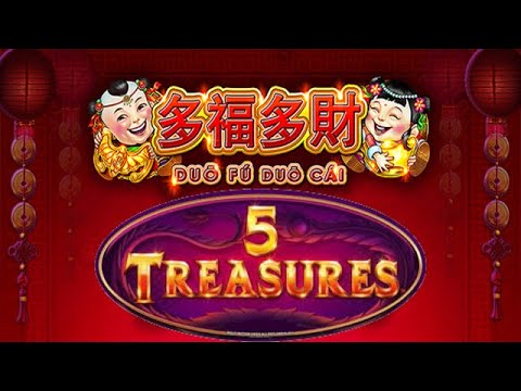 SUPER BIG WINS on 5 TREASURES SLOT MACHINE POKIE!  INCREDIBLE BONUS WINS!!!