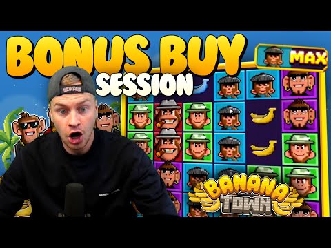 Big Win Session on NEW Banana Town Slot!