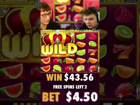 RARE 5 SCATTER ON JUICY FRUITS SLOT! (Part 2) #slots #casino #juicyfruits #shorts