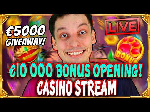 SLOTS LIVE 🔴 BIG €10 000 BONUS HUNT! Casino Stream Big Wins with mrBigSpin