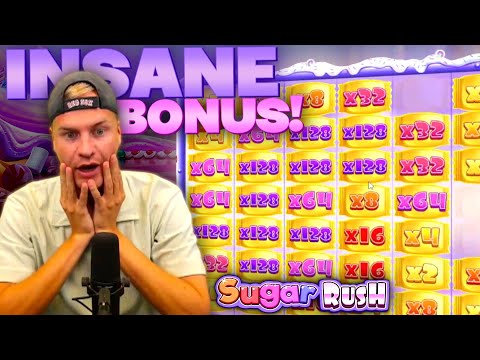 INSANE BONUS ON SUGAR RUSH SLOT! Mega Big Win Highlight