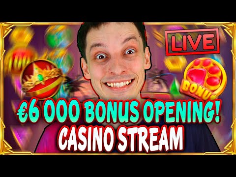 SLOTS LIVE 🔴 €6 000 BONUS OPENING! Casino Stream Big Wins with mrBigSpin