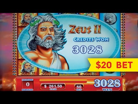 Zeus II Slot Machine – $20 Bet Bonus Round – BIG WIN!