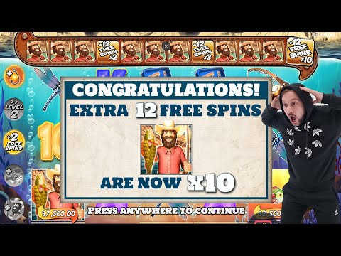 BIG BASS SPLASH – 12 FREE SPINS X10 MULTIPLIER – HIT BAZOOKA – HUGE WIN CASINO SLOT ONLINE GAME