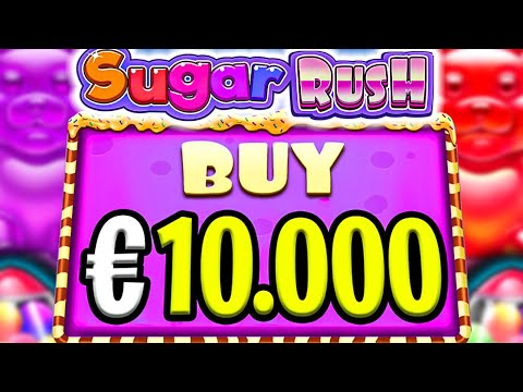 €10.000 SUGAR RUSH 🍭 SLOT BONUS BUY‼️😮 *** BIG WINS ***