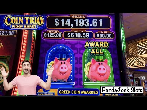 New slots, HUGE WIN! Coin Trio, Piggy Burst and Fortune Trails