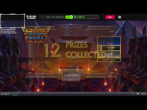 Khonsu Mega Fire blaze BONUS prize Jackpot BIG WIN Casino slot machine chumba