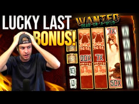 LAST BONUS CASHOUT! 💰 Mega Win on Wanted Dead or a Wild!