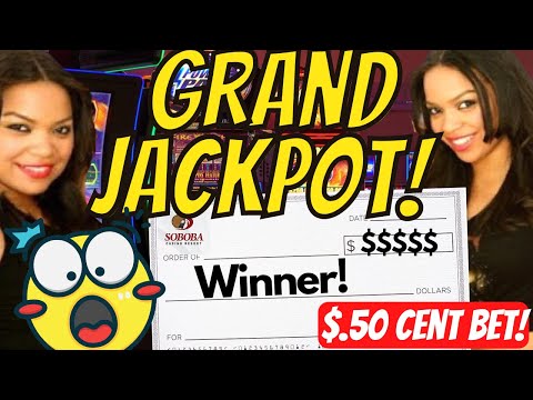 50 Cent bet! We won the GRAND JACKPOT on a slot machine! Jackpot Handpay!