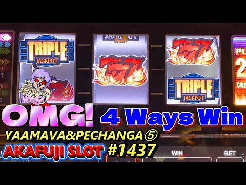 Y&P⑤ Wow Big Win Again! Jackpot Blazing 7s Triple Double Wild Slot 9 Lines Pechanga Casino 赤富士スロット