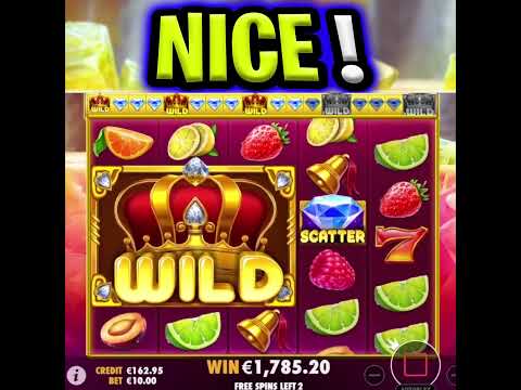 WE GOT THE MEGA WILD 🍓 JUICY FRUITS SLOT MEGA BIG WIN BONUS‼️ #shorts