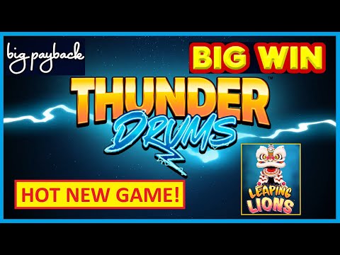 ENHANCED BONUS on Thunder Drums Leaping Lions Slot – BIG WIN!