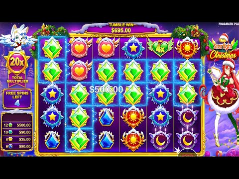 STARLIGHT CHIRSTMAS  – 1 HOUR BONUS BUY – HIT BIG TUMBLE WIN – HUGE WIN CASINO SLOT ONLINE