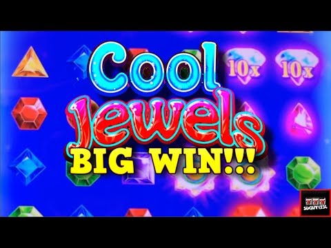 LIVE PLAY on Cool Jewels Slot Machine with Big Win!!!