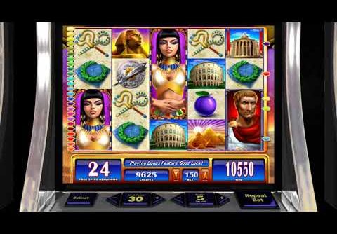 ROME & EGYPT Video Slot Casino Game with a “MEGA BIG WIN” RETRIGGERED FREE SPIN BONUS