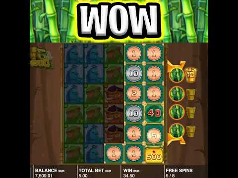 BIG BAMBOO SLOT 🔥 MEGA BIG WIN 🤑 HUGE COINS FREE SPIN BONUS‼️ #shorts