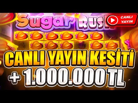 SUGAR RUSH | 1.000.000 TL VURGUN CANLI YAYINDA REKOR KIRDIK !!! YOK BÖYLE COMEBACK | Big Win