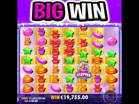 OMG RARE BIG WIN SUGAR RUSH SLOT 🔥 MAX BET LAST FREE SPIN‼️ #shorts