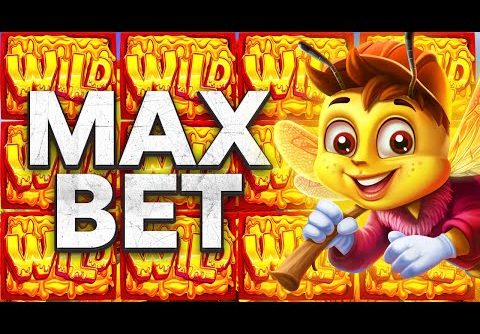 MAX BET BONUS 3 BUZZING WILDS SLOT MEGA BIG WIN